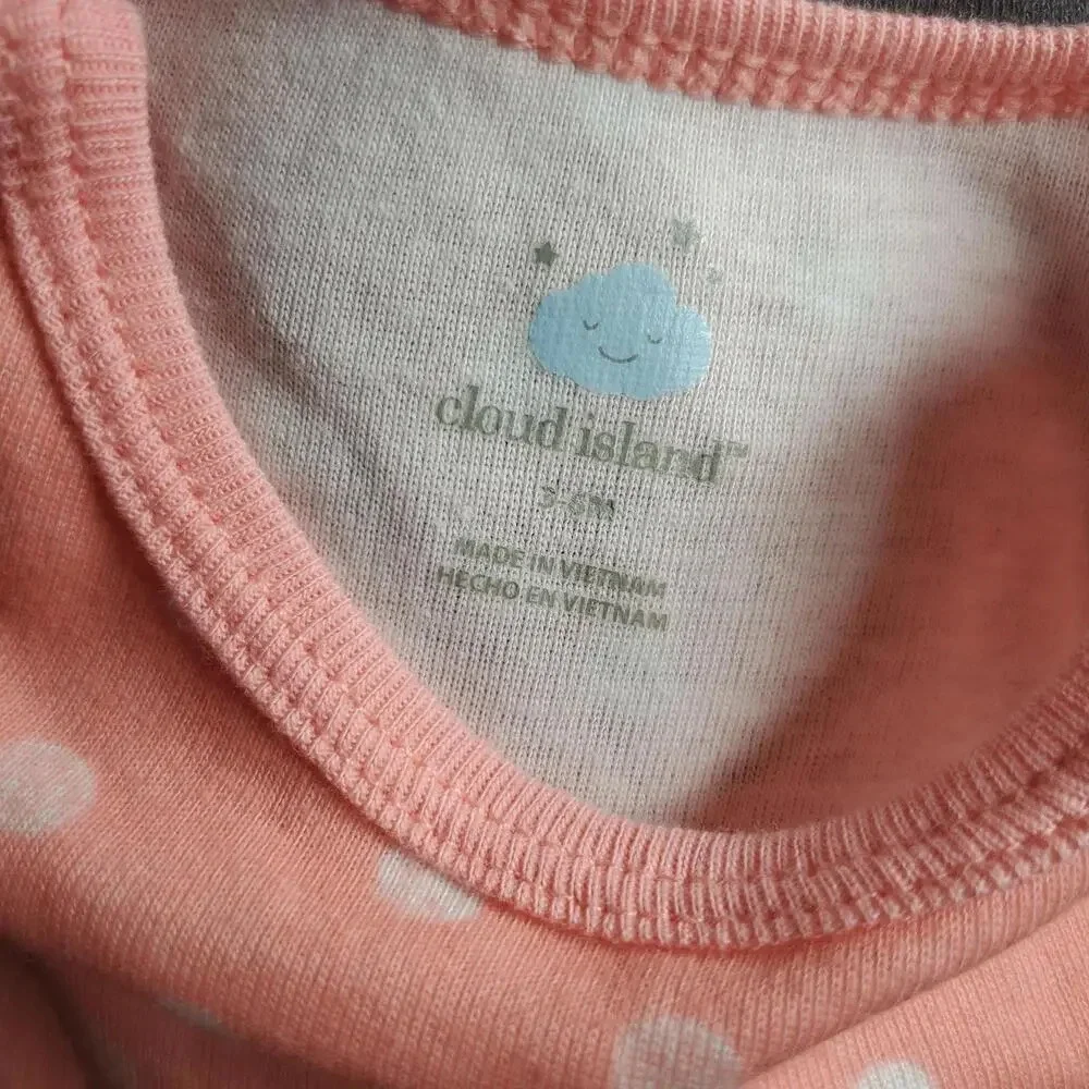 Cloud Island Baby Girl 4 Piece Flamingo Coral Pink Set Size 3-6M NWOT